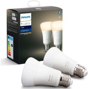 Philips HUE Lamp E27 2 Stuks - Wit