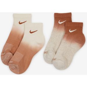 Nike Sokken X2 Tye Dye Ankle  Oranje/wit  Heren