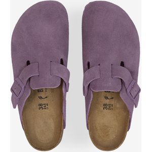 Birkenstock - BS Slides - Gezondheidsslippers - Diep Paars - Suède en Kurk