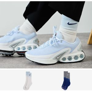 Nike Sokken X2 Tye Dye Crew  Grijs/blauw  Heren