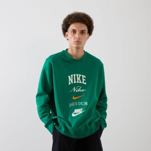 Nike Sweat Crew Club Bb Stack  Groen  Heren