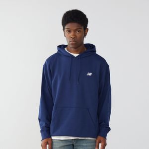 New Balance Hoodie Small Logo  Marineblauw/wit  Heren