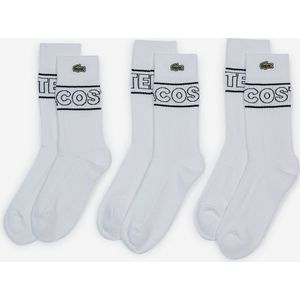 Lacoste Sokken X3 Crew Embro Graphic  Wit  Heren