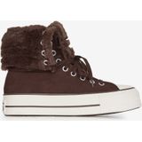 Converse - Chuck Taylor All Star Fold-Over Lift Platform XHi Faux Fur - Sneakers - Totally Fudged