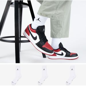 Jordan Sokken X3 Crew Jumpman - Kinderen  Wit/zwart  Heren