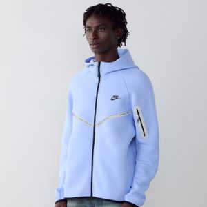 Nike - Tech Windrunner - Herenjack - Blauw - Fleece met Rits over de Hele Lengte