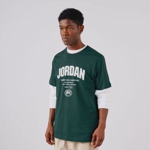 Jordan Tee Shirt Graphic Logo  Groen/wit  Heren