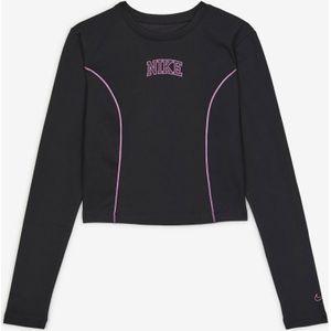 Nike Top Crop Ls  Zwart/grijs  Dames