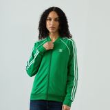 adidas  Jacket Fz Superstar Tracktop Groen/wit Dames