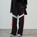 Nike Pant Streetwear Woven  Zwart/rood  Dames