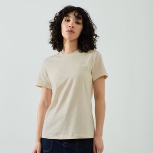 New Balance Tee Shirt Small Logo Essentials  Beige  Dames