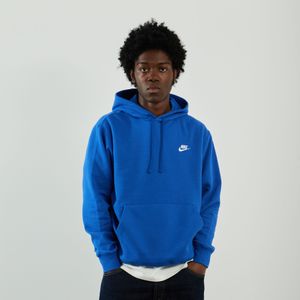Nike Club Hoodie Small Logo  Blauw/wit  Heren