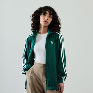 adidas  Jacket Fz Firebird Satin Oversize Groen Dames