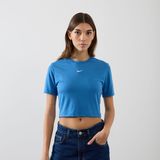 Nike Top Crop Slim Centered Logo  Blauw  Dames