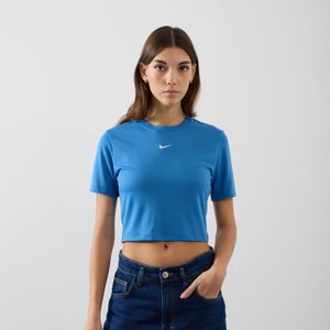Nike Top Crop Slim Centered Logo  Hemelsblauw  Dames