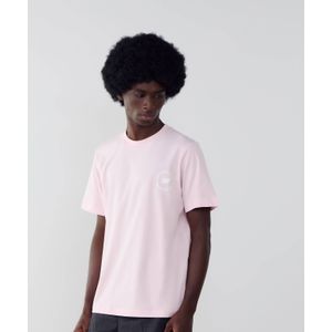 New Balance Tee Shirt Chest Logo  Roze/wit  Heren