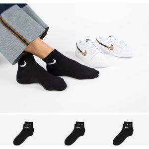 Nike Sokken X3 Quarter - Kinderen  Zwart  Unisex