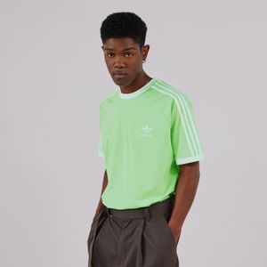adidas  Tee Shirt 3 Stripes Groen/wit Heren