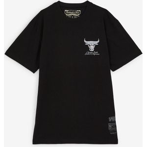 Mitchell & Ness Bulls Shiny Emb Logo T-shirt  Noir/argent  Heren