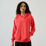 Champion Hoodie Centered Logo Legacy  Rood  Dames