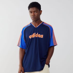 adidas  Maillot Jersey 3 Stripes Marineblauw/oranje Heren