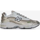 New Balance Low-Top Sneakers - Metallic Finish Leather Sneakers With Chunky Sole in zilver