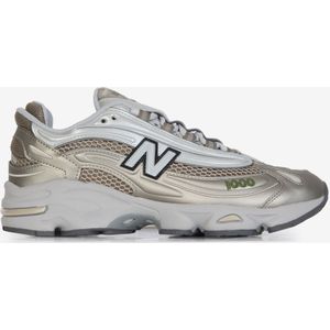 New Balance Low-Top Sneakers - Metallic Finish Leather Sneakers With Chunky Sole in zilver