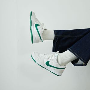 Sneakers Nike Dunk Low  Wit/groen  Heren