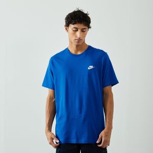 Nike Tee Shirt Club  Blauw/wit  Heren