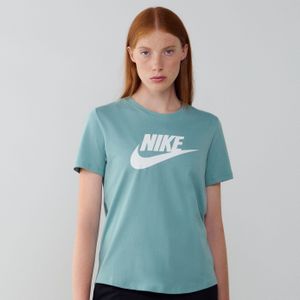 Nike - Big Swoosh Essential - T-shirt - Blauw/Wit - Dames
