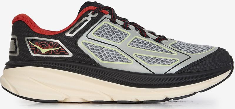 HOKA - CLIFTON ONE9 - Sneakers - Grijs Lichtgroen Rood Zwart