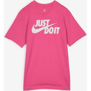 Nike Tee Shirt Just Do It  Rose  Heren