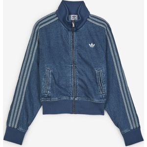 adidas  Jacket Fz Adicolor Denim Blauw/wit Dames
