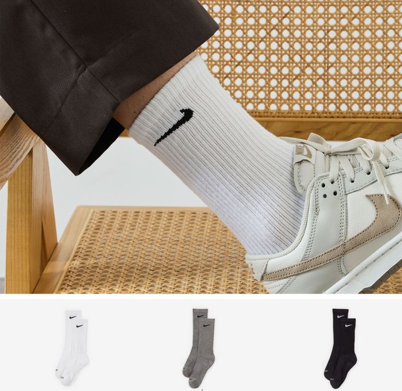 Nike - Everyday Plus Cushion - Sportsokken - Wit - Dri-FIT - 12 Stuks