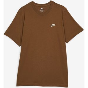 Nike Tee Shirt Club  Bruin/wit  Heren