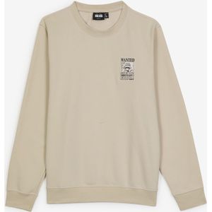 One Piece Sweat Crew Wanted Luffy  Beige  Heren