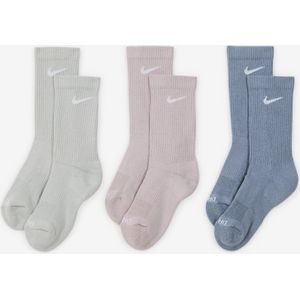 Nike Sokken X3 Crew Solid Color Assorti  Grijs/roze  Dames
