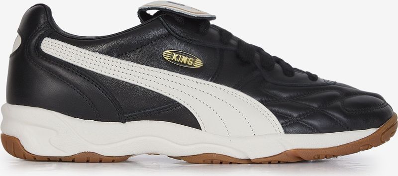 PUMA - King Indoor - Sneakers - Zwart/Wit - Leer - Vetersluiting