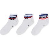 Nike Sokken X3 Quarter Multi Logo  Blanc  Dames