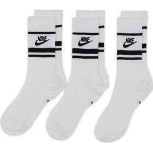Nike Sokken X3 Crew Stripe  Wit/zwart  Dames
