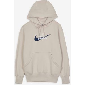 Nike Hoodie Phoenix Os Hdy  Beige/marineblauw  Dames