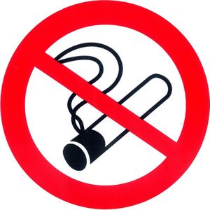 Pvc-bord verboden te roken Ø30cm*