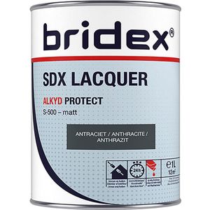 Bridex SDX Lacquer lak alkyd 1L antraciet mat