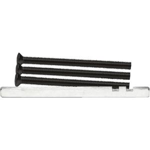 AXA krukstift RVS + bouten M6x90mm zwart (Set)