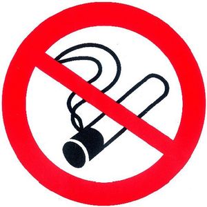 Pvc-bord verboden te roken Ø18cm*