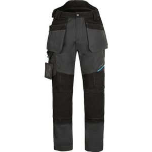 Portwest WX3 stretch werkbroek met holsterzakken + gratis kniestukken 52 grijs/zwart