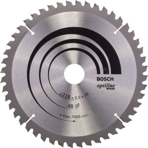 Bosch optiline cirkelzaagblad hout 216x30x20 48T