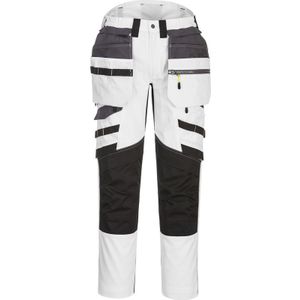 Portwest DX4 stretch werkbroek met afneembare holsterzakken + gratis kniestukken 46 wit/grijs*