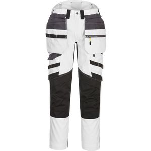 Portwest DX4 stretch werkbroek met afneembare holsterzakken + gratis kniestukken 52 wit/grijs