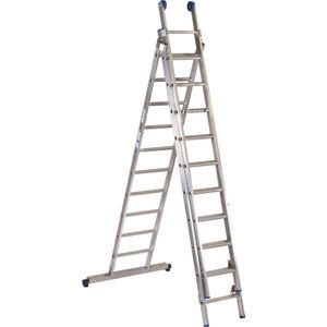 Alumexx ladder XD BL recht met stabilisatiebalk 3x10 treden